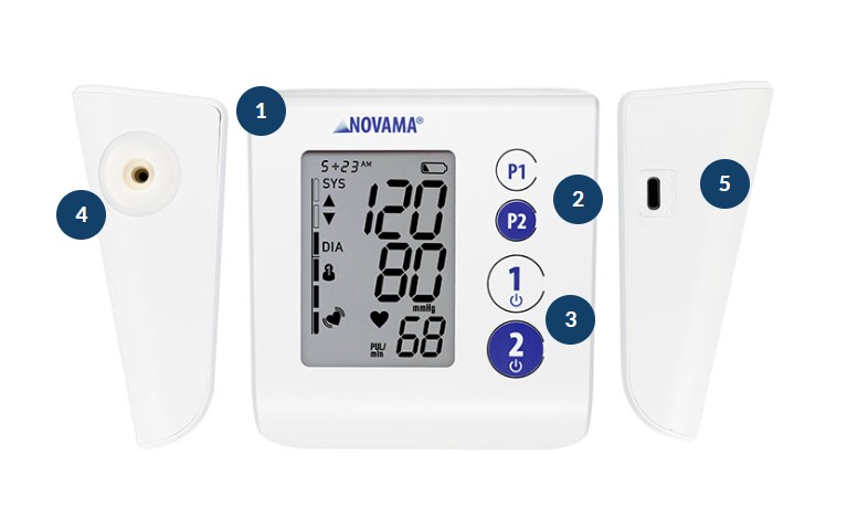 Beschreibung des Blutdruckmessgeräts